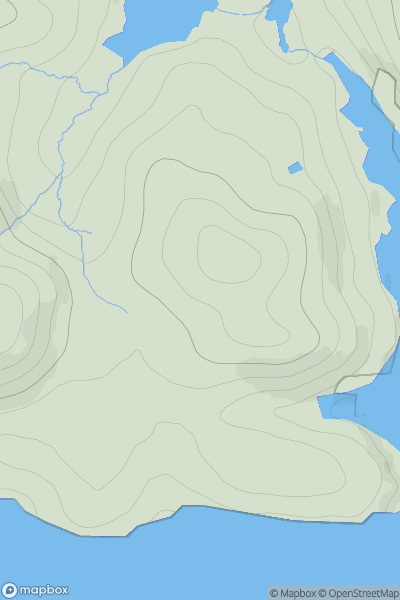 Thumbnail image for Sidhean nan Caorach [Lewis and Nearby Islands] [NB323114] showing contour plot for surrounding peak